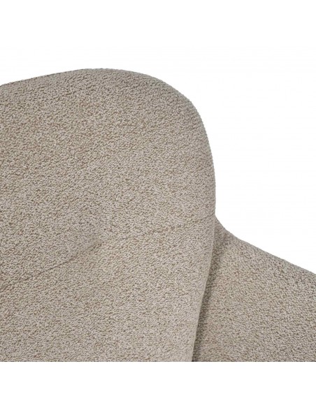 Cadeira LEX giratória 360º com braços moderna taupe e patas bege