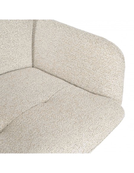 Silla diseño moderno LEX giratoria 360º con brazos en beige y pata negra