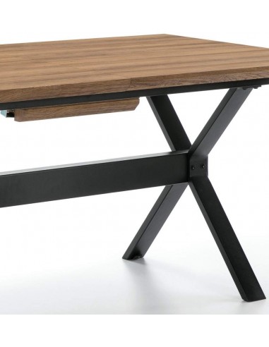 MESA EXTENSIBLE DISEÑO INDUSTRIAL HOLE 160(200)x90, Roble