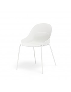 Silla de polipropileno con brazos SEPHORA y patas metálicas 2