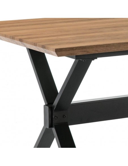 MESA EXTENSIBLE DISEÑO INDUSTRIAL HOLE 160(200)x90, Roble