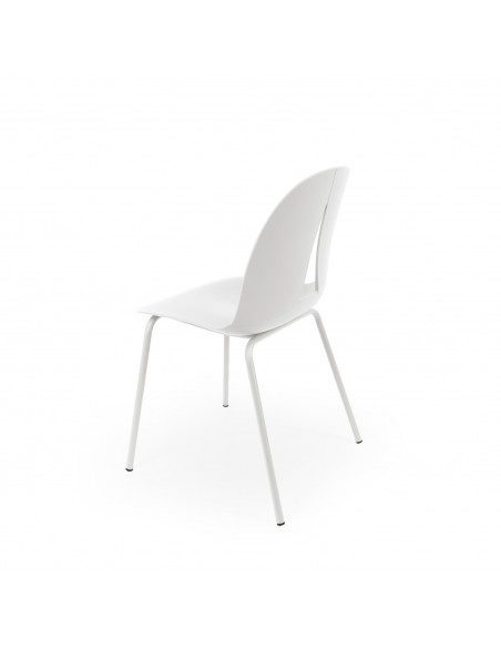 Silla de polipropileno moderna ARWEN y patas metálicas