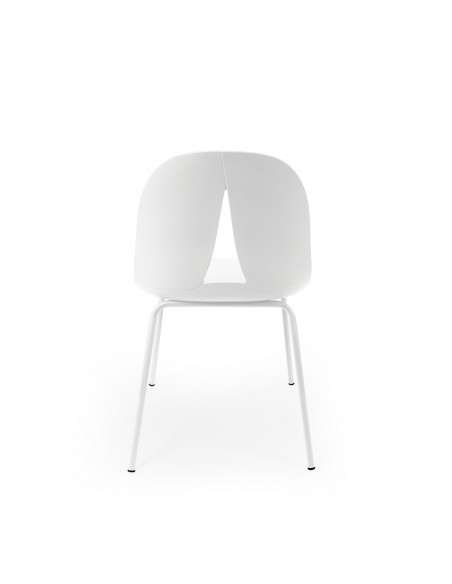 Silla de polipropileno moderna ARWEN y patas metálicas