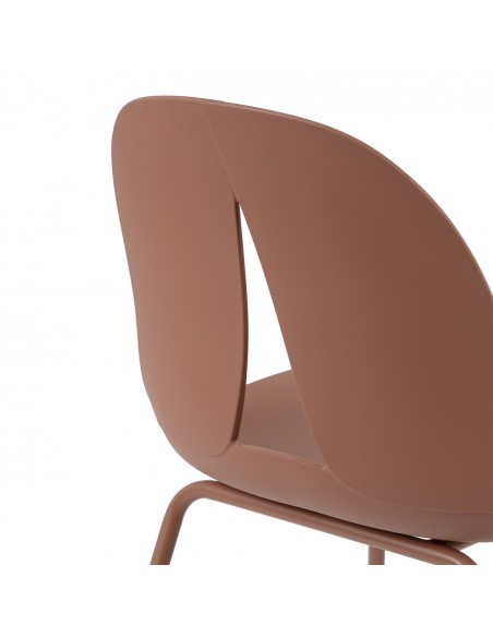 Silla de polipropileno moderna ARWEN y patas metálicas