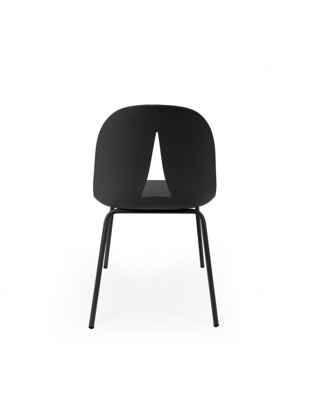 Silla de polipropileno moderna ARWEN y patas metálicas