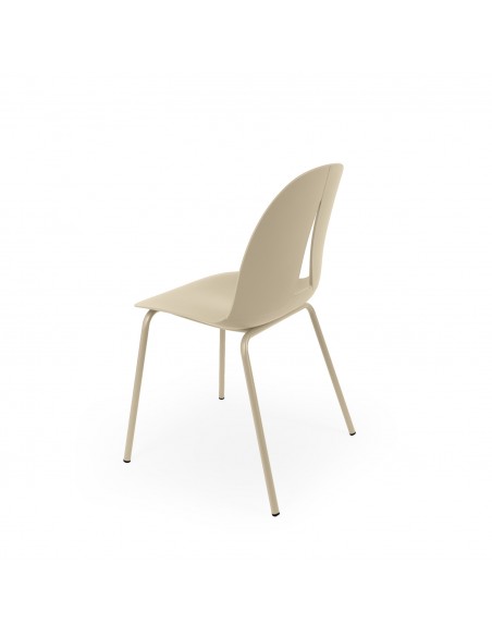 Silla de polipropileno moderna ARWEN y patas metálicas