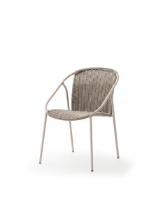 Cadeira exterior KRISTEN em rattan sintético e metal