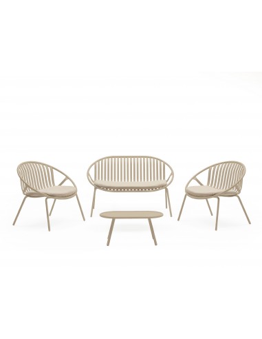 Conjunto jardim IBIZA bege (sofá + sillones +...