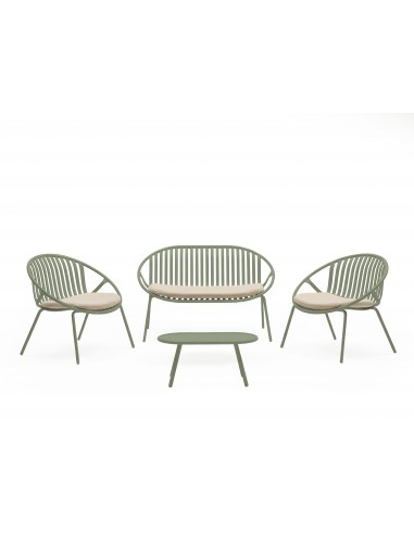 Conjunto de jardín IBIZA verde (sofá + sillones...