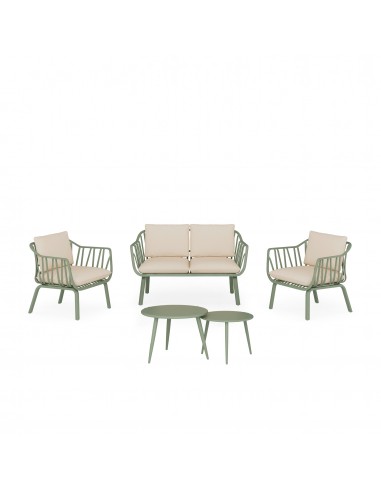 Conjunto de jardín MIKONOS verde (sofá +...