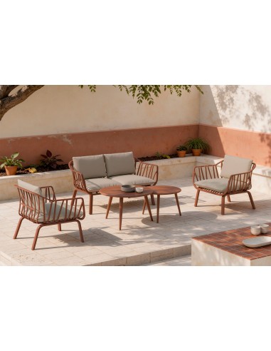 Conjunto de jardín MIKONOS terracota (sofá +...