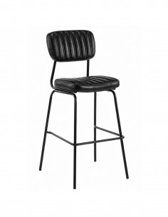 Taburete de industrial vintage REMBERG 76, similpiel...