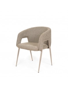 Silla con brazos envolventes ANNELI tapizada de diseño...