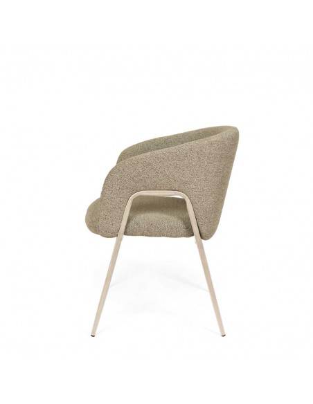 Silla con brazos envolventes ANNELI tapizada de diseño moderno