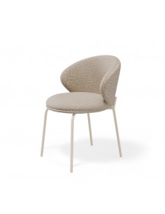 Silla respaldo envolvente moderna LISBET tapizada y metal... 2