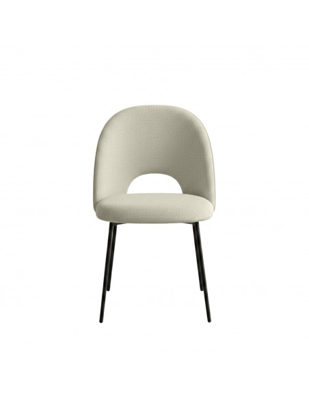 Silla diseño moderno con respaldo curvo RIKA tapizada en tela