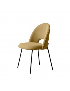 Cadeira RIKA de design moderno com encosto curvo forrado...