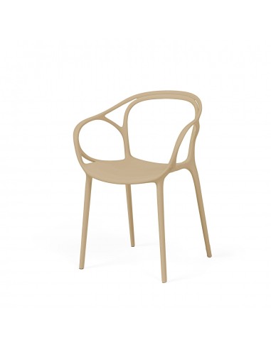 Silla exterior con brazos apilable EILIN en...