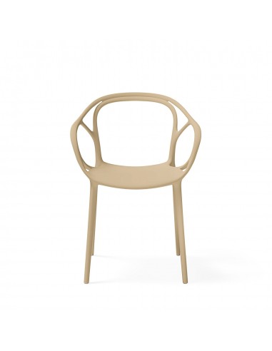 Silla exterior con brazos apilable EILIN en...