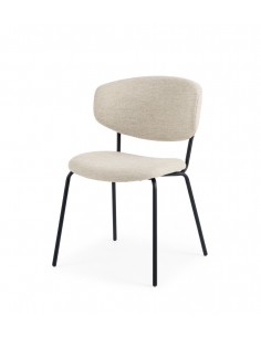 Cadeira VIGGA minimalista tecido antimanchas preta 2