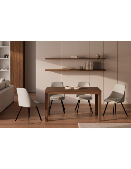 Mesa extensível intemporal MOLLY 120 (168) x 85, nogueira