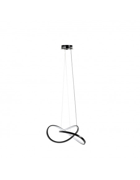 Luminária de teto LED de design SIRVELA em alumínio preto.