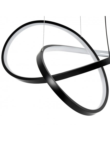 Luminária de teto LED de design SIRVELA em alumínio preto.