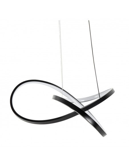 Luminária de teto LED de design SIRVELA em alumínio preto.