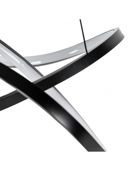 Luminária de teto LED de design SIRVELA em alumínio preto.