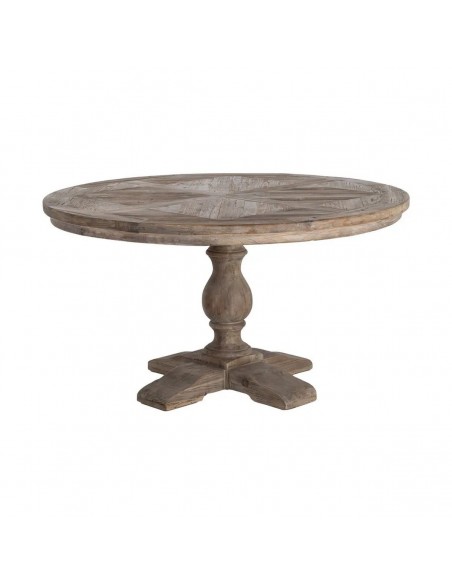 Mesa Redonda mediterranea RÚSTIKA 140 de Madera de Pino Reciclada