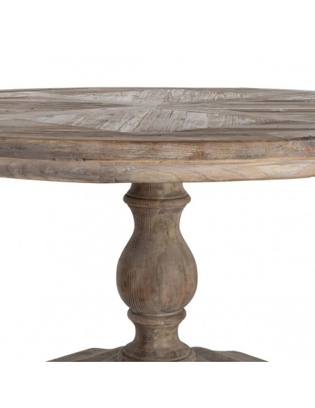 Mesa Redonda mediterranea RÚSTIKA 140 de Madera de Pino Reciclada