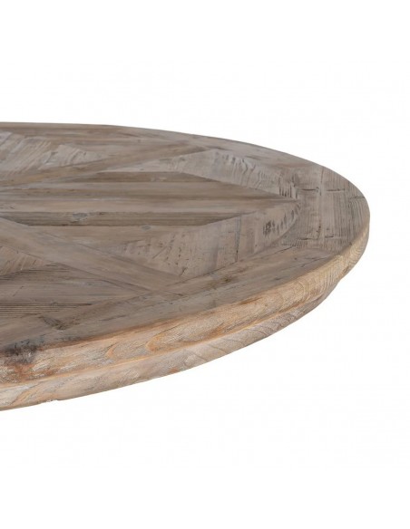 Mesa Redonda mediterranea RÚSTIKA 140 de Madera de Pino Reciclada