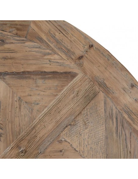 Mesa Redonda mediterranea RÚSTIKA 140 de Madera de Pino Reciclada