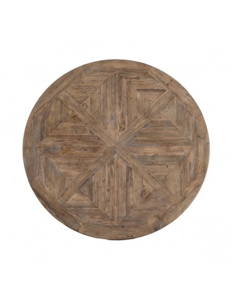 Mesa Redonda mediterranea RÚSTIKA 140 de Madera de Pino Reciclada
