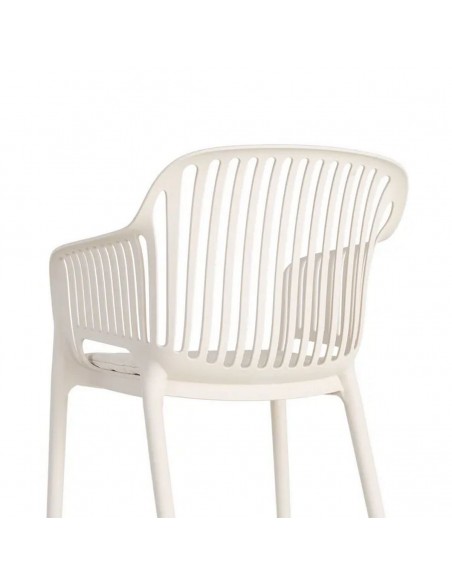 Silla con brazos Apilable Exterior ATENEA de Polipropileno con Cojín