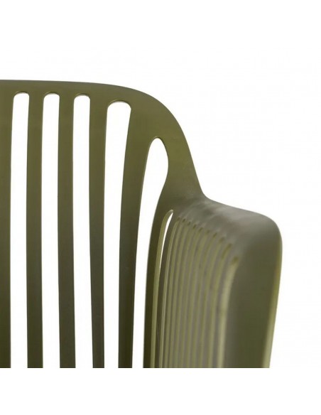 Silla con brazos Apilable Exterior ATENEA de Polipropileno con Cojín