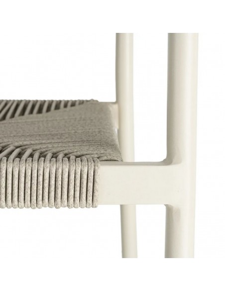 Silla con Brazos Apilable de exterior CONTREAU de Aluminio y Ratán