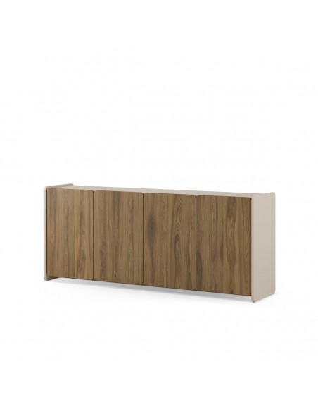 Aparador moderno BOUCLEON 180 cm creme e carvalho escuro