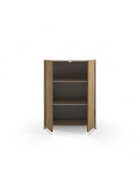 Aparador Alto design BOUCLEON 90 cm creme e carvalho escuro