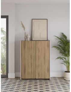 Aparador Alto design BOUCLEON 90 cm creme e carvalho escuro 2