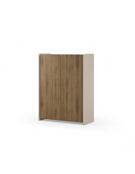 Aparador Alto design BOUCLEON 90 cm creme e carvalho escuro