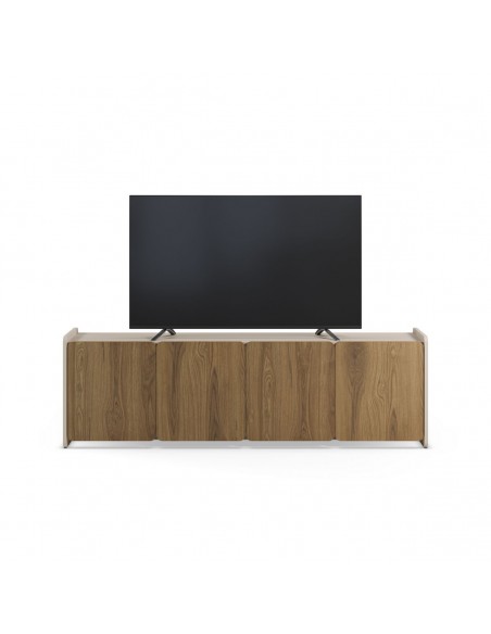 Móvel TV moderno BOUCLEON 180 cm creme e carvalho escuro