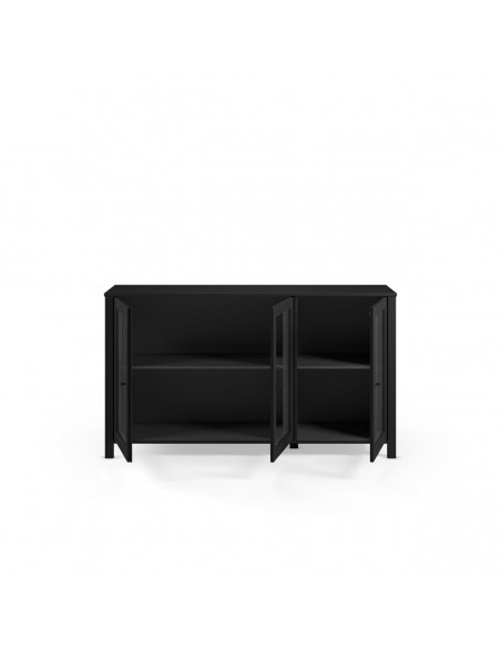 Aparador de diseño colonial ALESSANDRA 140, 3 Puertas en negro