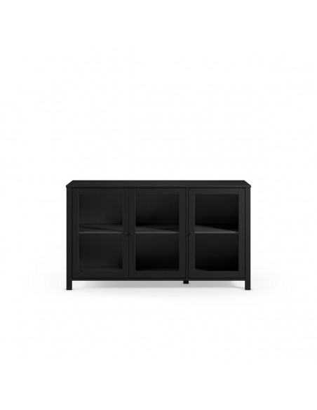 Aparador de diseño colonial ALESSANDRA 140, 3 Puertas en negro
