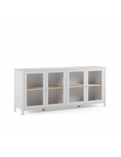 Aparador ALESSANDRA 186 estilo mediterrânico branco, 4...