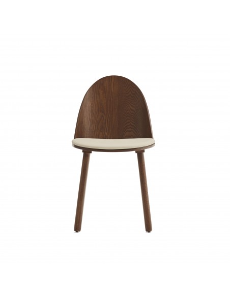 TEULAT Cadeira de Design UMA Nogueira e PU Bege