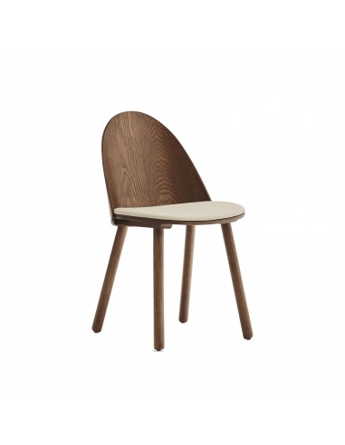 TEULAT Cadeira de Design UMA Nogueira e PU Bege