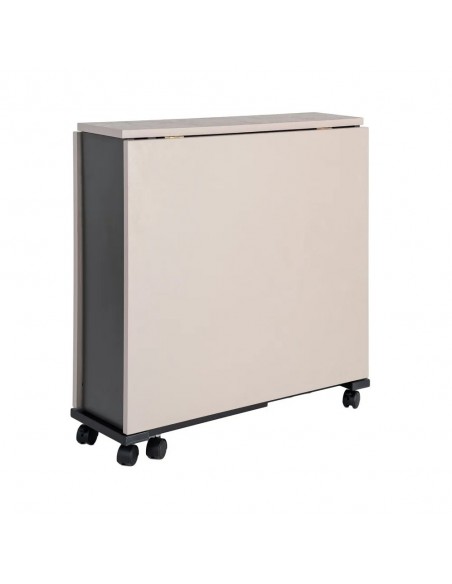 Mesa Dobrável COMPACT Preto-Creme 148 cm Multifunção