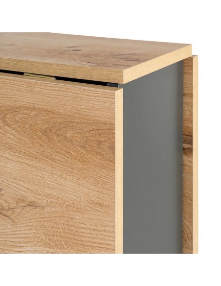 Mesa Dobrável COMPACT Carvalho-Preto 148 cm Multifunção