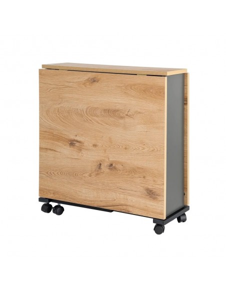 Mesa Dobrável COMPACT Carvalho-Preto 148 cm Multifunção